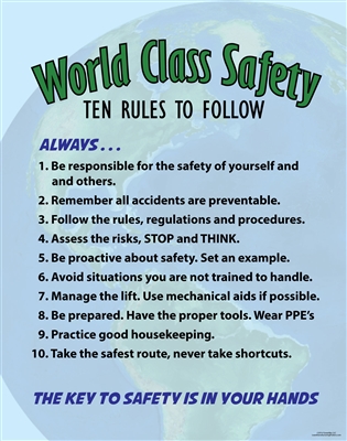 WORLD CLASS SAFETY poster