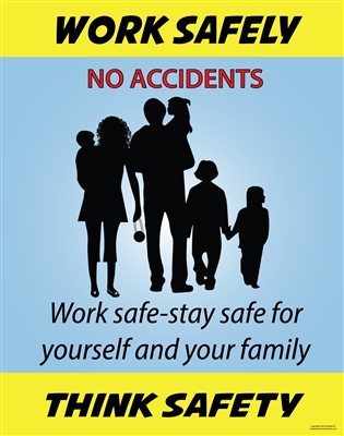 Work Safely, No accidents Poster